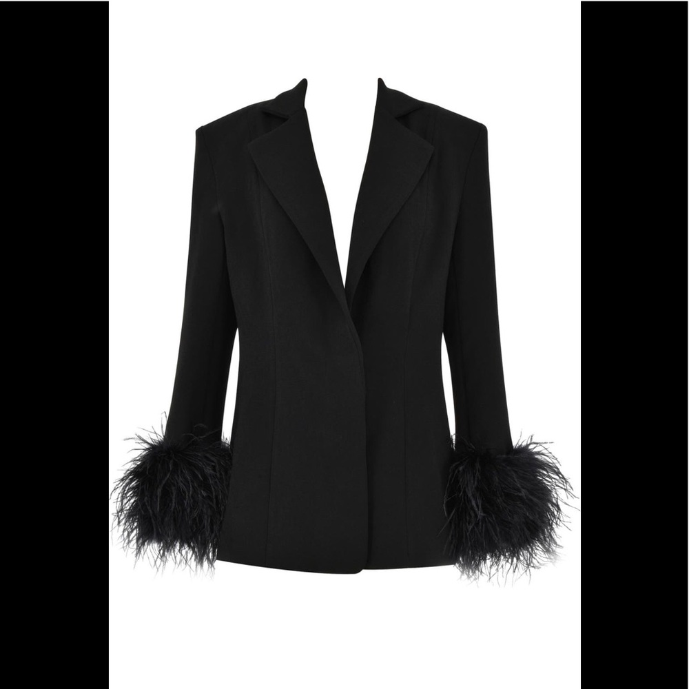 House of cb feather Esme blazer dress L nwt